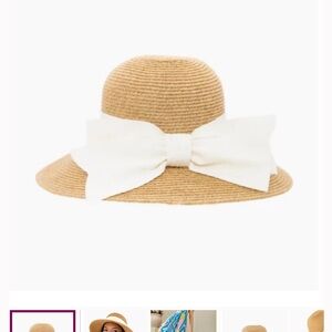 Elegant Tan Women's Hat with White Bow